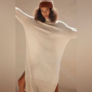 Free People Faye Sweater Midi in Neutral size Small NWT